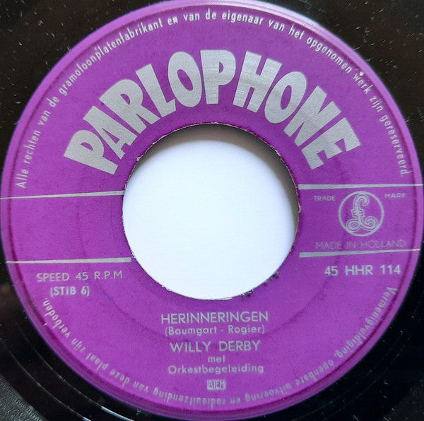 Willy Derby : Scheiden Doet Lijden / Herinneringen (7", Single)