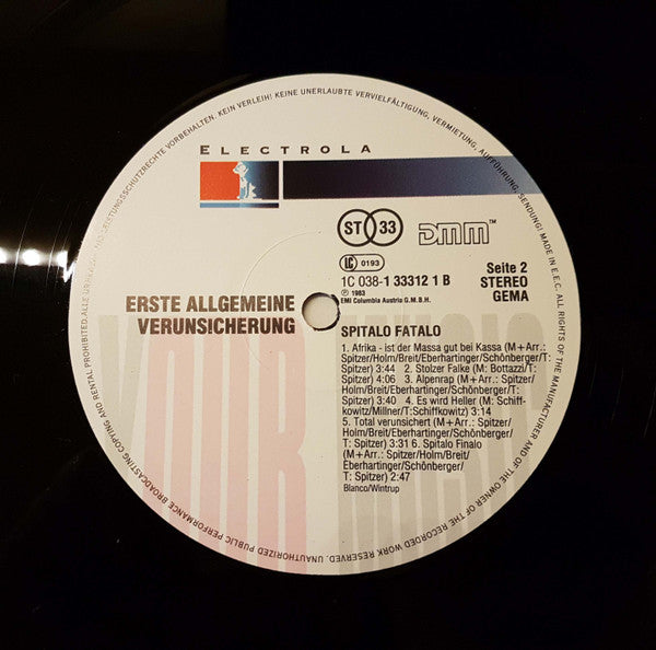 EAV (Erste Allgemeine Verunsicherung) : Spitalo Fatalo (LP, Album, RE)