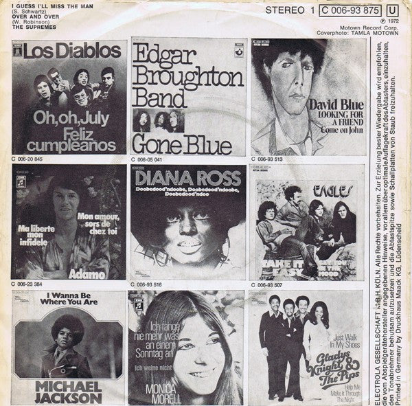 The Supremes : I Guess I'll Miss The Man (7")