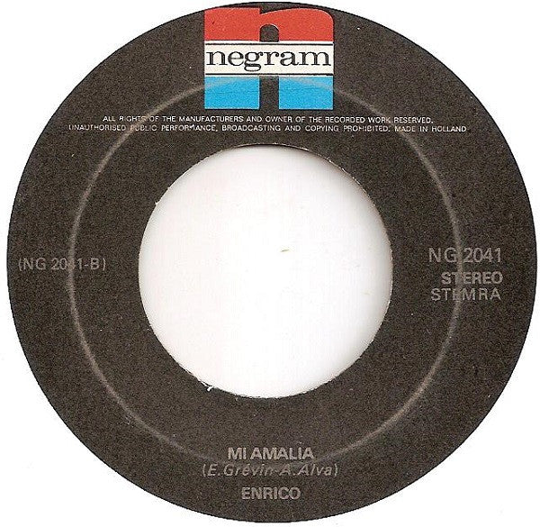 Enrico Grevin : Recuerdos Del Sol (Summer Romance) (7", Single)
