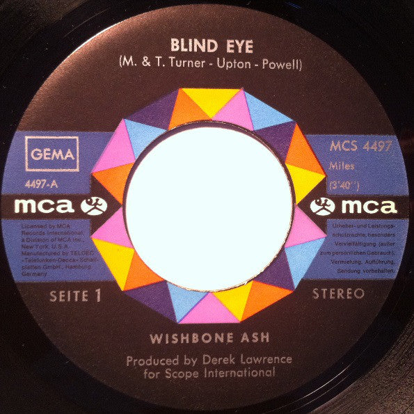 Wishbone Ash : Blind Eye (7")