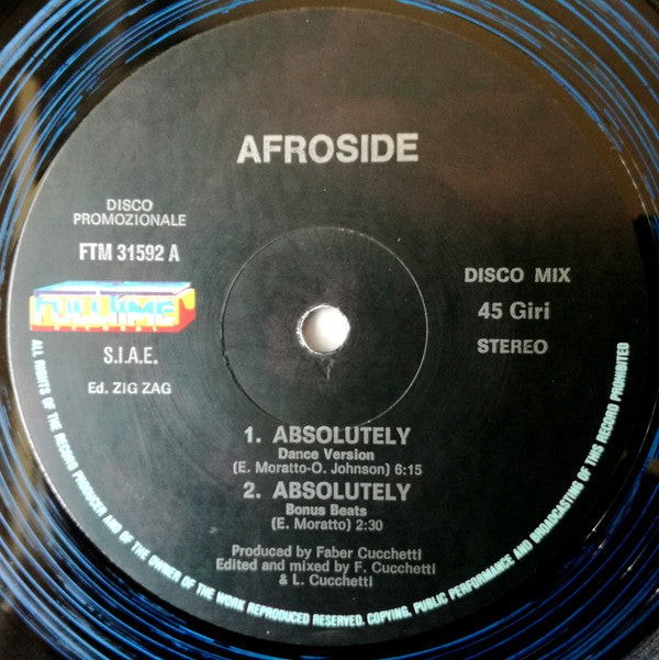 Afroside / Dr. Felix & M.M. Band : Absolutely / Self Control (12", Promo)