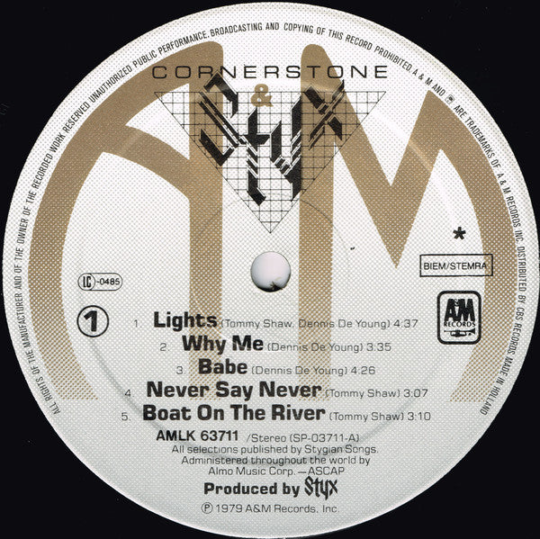 Styx : Cornerstone (LP, Album, Gat)
