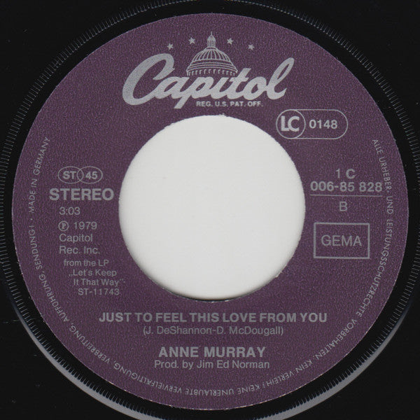 Anne Murray : I Just Fall In Love (7", Single)