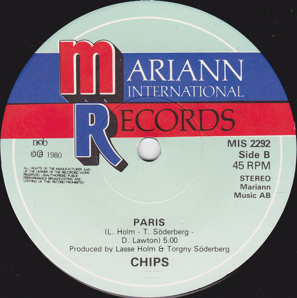 Chips (4) : I Remember High-School / Paris (7", Single)