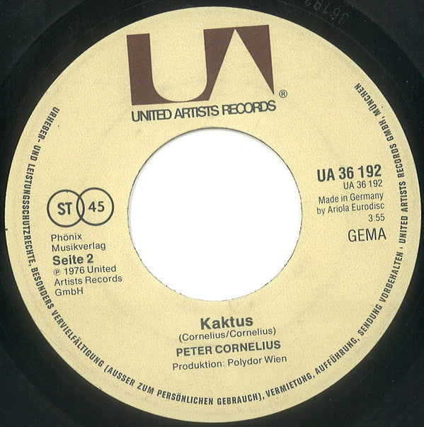 Peter Cornelius : Forever (7", Single)