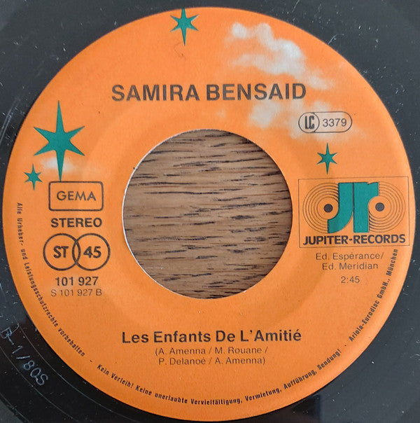 سميرة سعيد : Bitakat Hob (Message D'Amour) (7", Single)