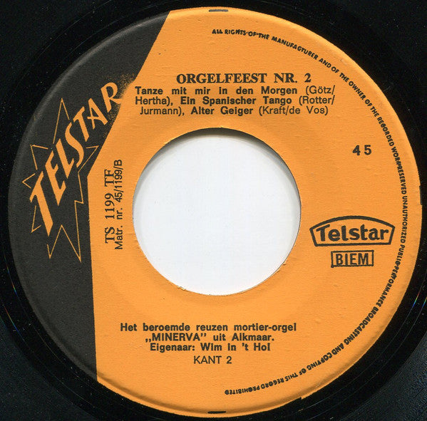 Het Reuzen Mortier Orgel "Minerva" : Orgelfeest Nr. 2 (7", Single)