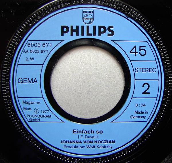 Johanna Von Koczian : Der Kater Läßt Das Mausen Nicht (Il Gatto) (7", Single)
