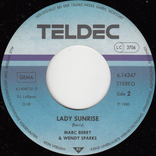 Marc Berry & Wendy Sparks : Be My Friend (7", Single)