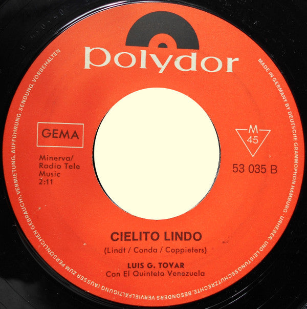Luis Gerardo Tovar : Santo Domingo / Cielito Lindo (7")