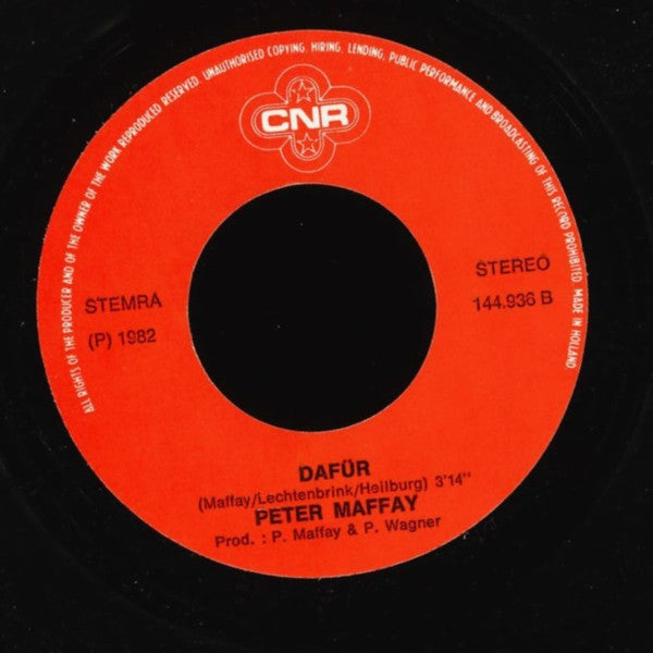 Peter Maffay : Lieber Gott ... / Dafür (7", Single)