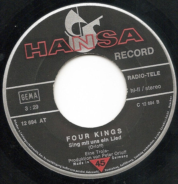 Four Kings : So Wie Ich Dich Liebe / Sing Mit Uns Ein Lied (7", Single)