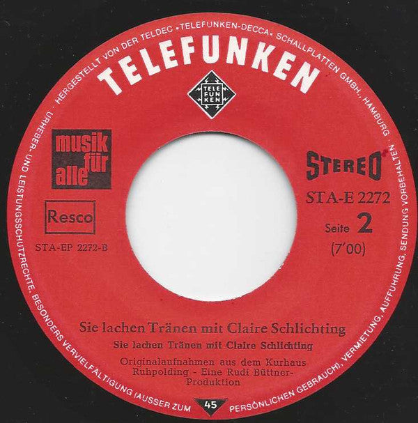 Claire Schlichting : Rauh Aber Herzlich (7", EP)