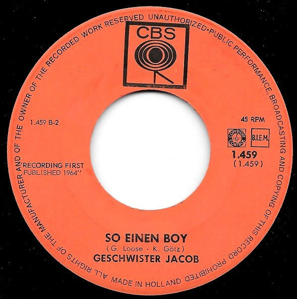 Geschwister Jacob : Träume Der Liebe / So Einen Boy (7", Single)