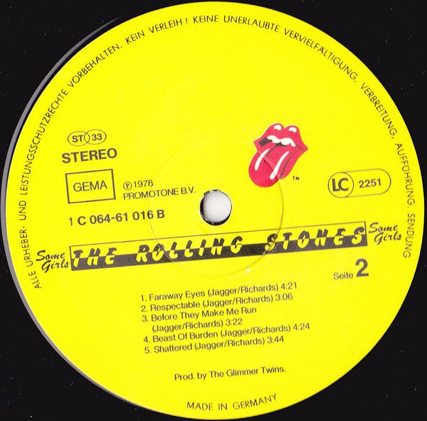 The Rolling Stones : Some Girls (LP, Album, Red)