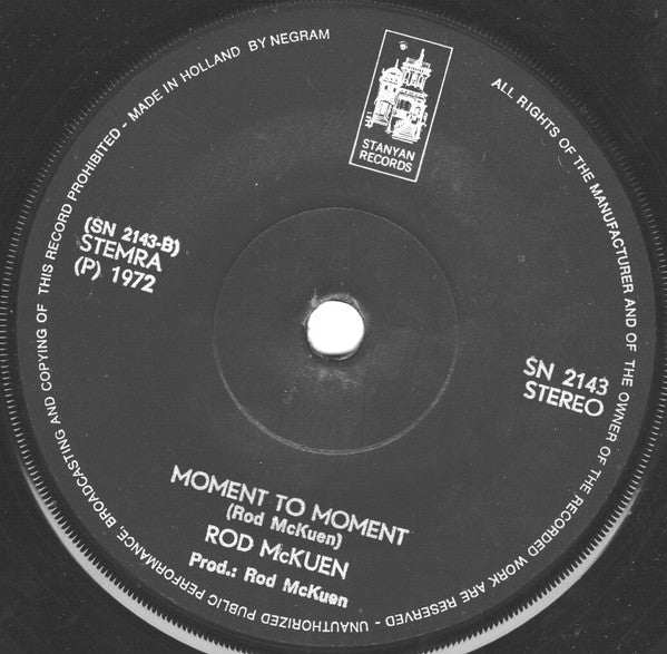 Rod McKuen : They're Playing Our Song (7", Single)