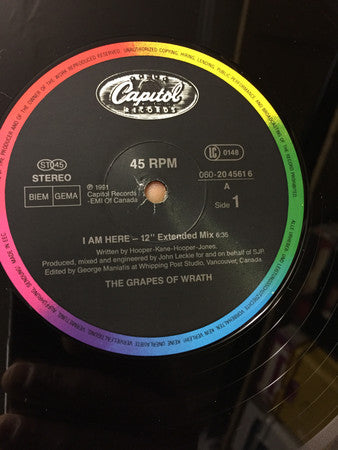 The Grapes Of Wrath : I Am Here (12")