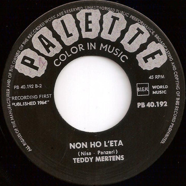 Teddy Mertens : Près De Ma Rivière (7", Single)