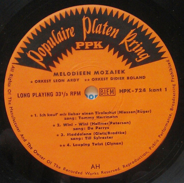 Various : Melodieen Mozaiek EP (7", EP, Pic)