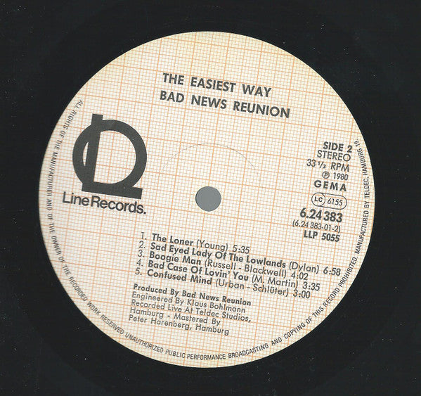 Bad News Reunion : The Easiest Way (LP, Album)
