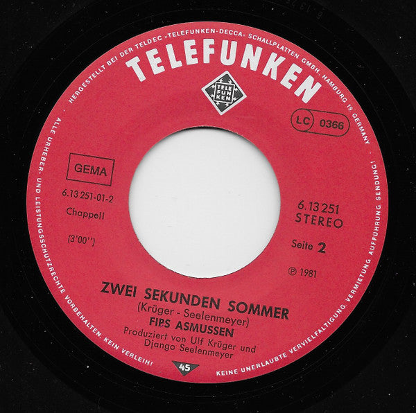 Fips Asmussen : Ich Tarzan - Du Jane (7", Single)