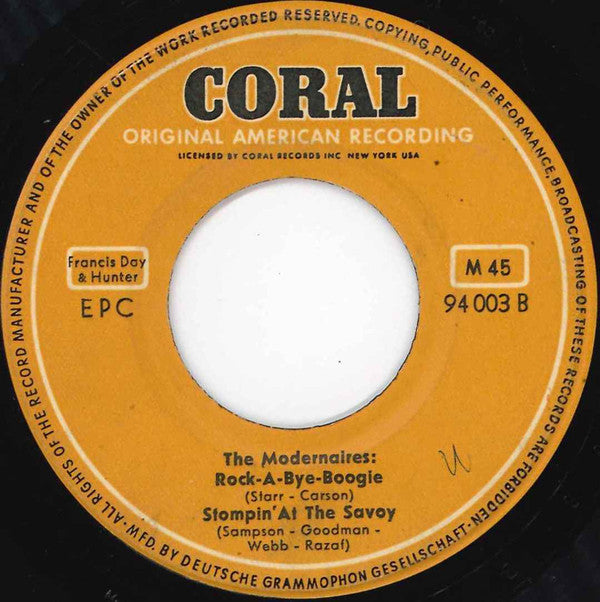 The Modernaires : New Juke Box Saturday Night (7", EP, Mono)