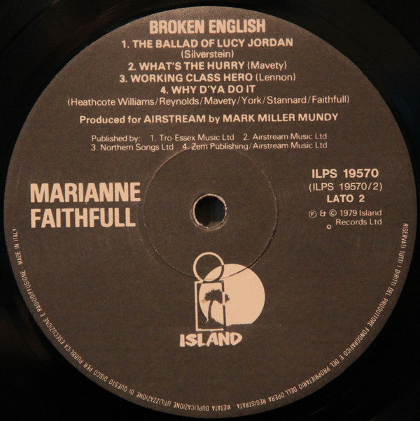 Marianne Faithfull : Broken English (LP, Album)