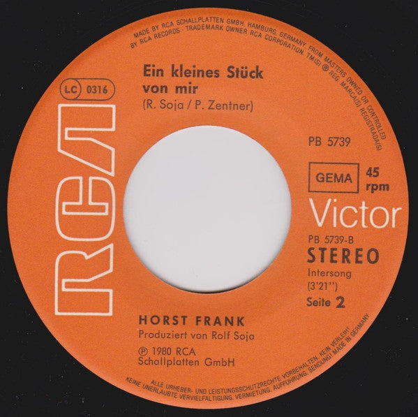 Horst Frank : Wo Sind Die Mädchen (7", Single)