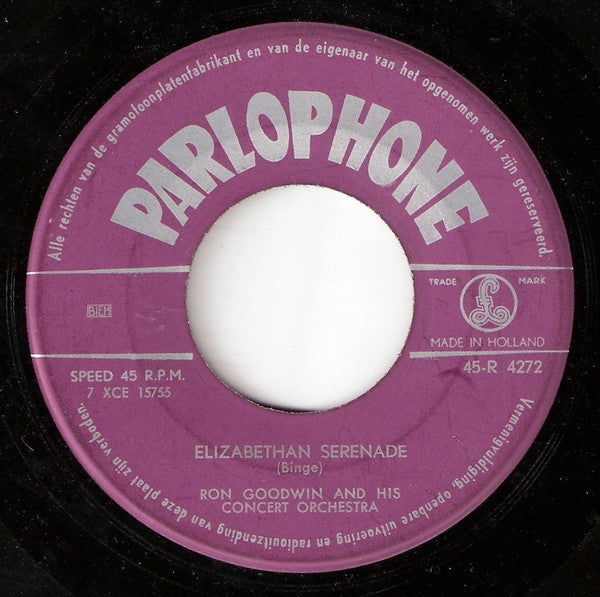 Ron Goodwin And His Orchestra : Elizabethan Serenade / Red Cloak (7", Single)
