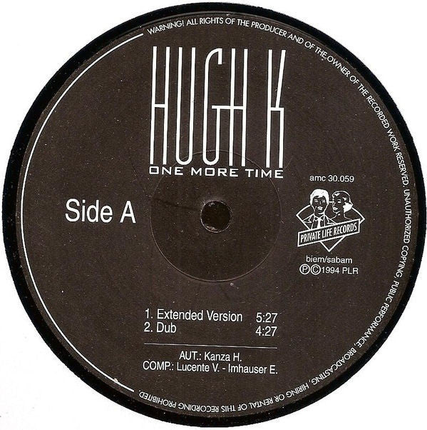 Hugh K* : One More Time (12")