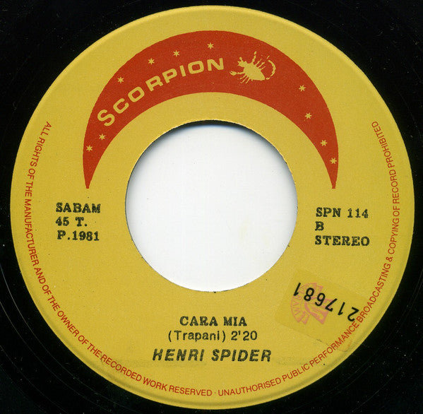 Henry Spider : Monia (7", Single)