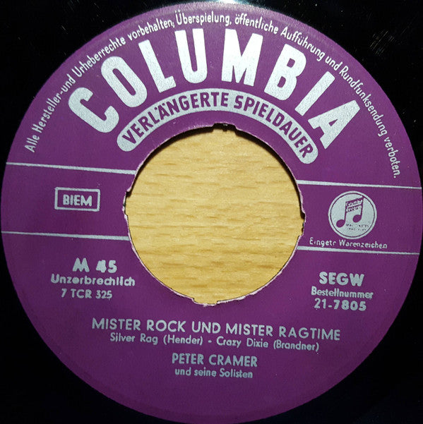Benny Rock And His Rocking Bennys / Peter Cramer Und Seine Solisten : Mister Rock Und Mister Ragtime (7", EP, Comp, Mono)