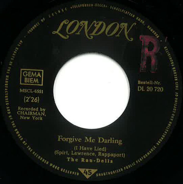 The Ran-Dells : Martian Hop / Forgive Me Darling (I Have Lied) (7", Single)