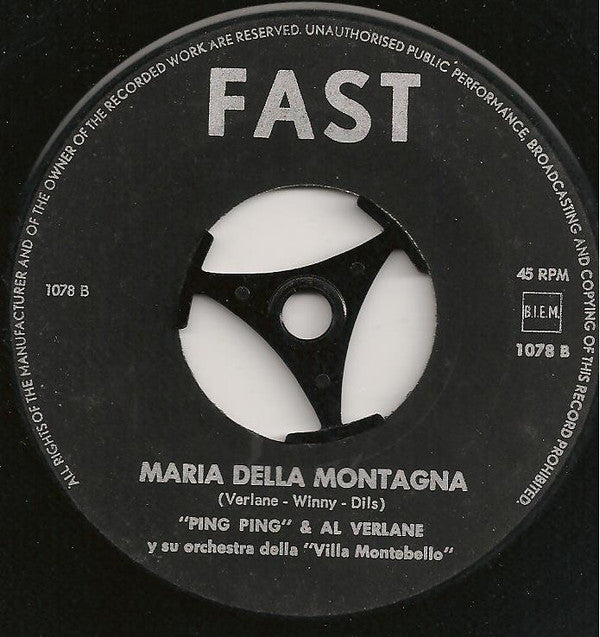 Ping Ping (2) / Al Verlane's Montebello Orchestra : Sucu Sucu / Maria Della Montana (7", Single)