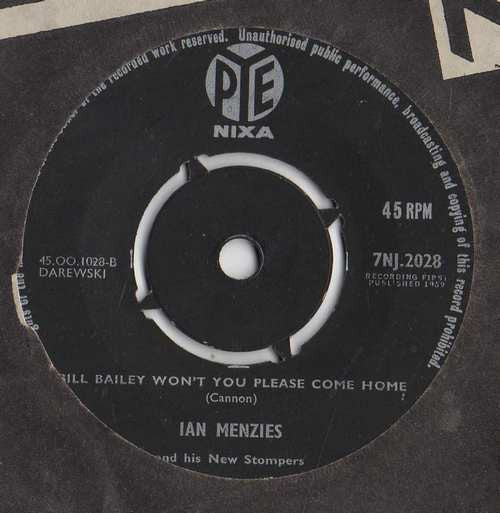 Ian Menzies & His New Stompers : Hot Time In The Old Town Tonight (7")