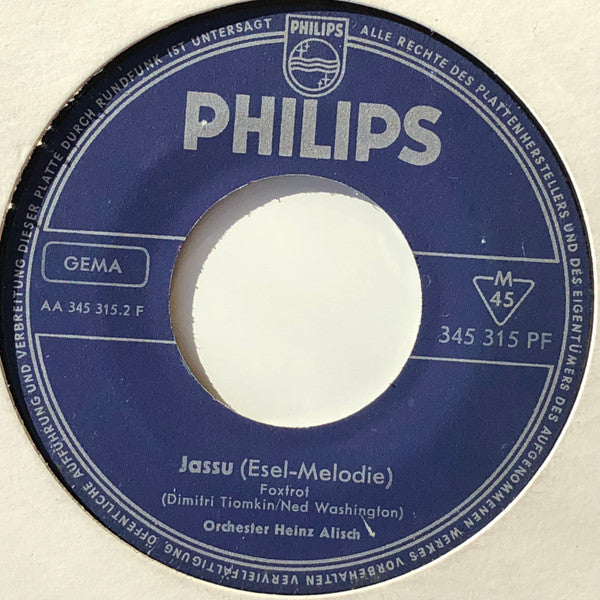 Orchester Heinz Alisch : Navarone / Jassu (Esel-Melodie) (7")