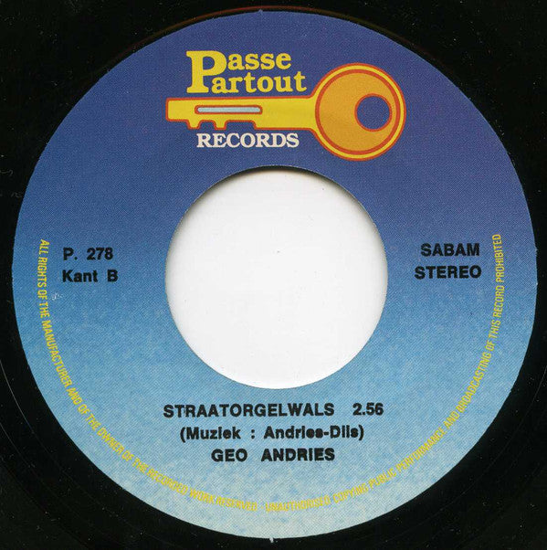 Geo Andries : Koekoekwals / Straatorgelwals (7", Single)