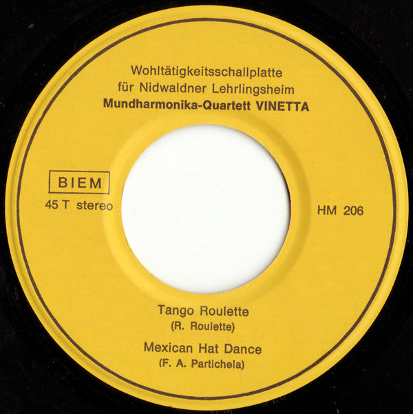 Mundharmonika-Quartett Vinetta : Stanser Gesellen Quartett (7")