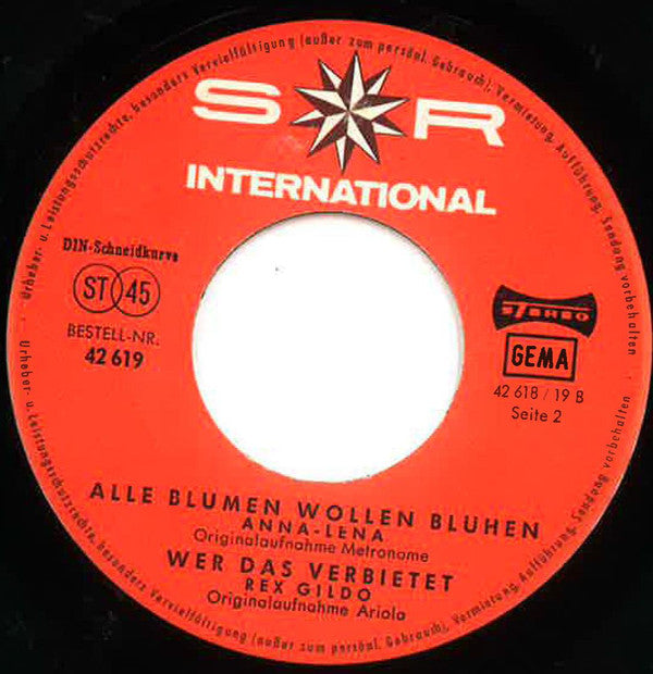 Various : Harlekin / Denk An Morgen / Alle Blumen Wollen Blühen / Wer Das Verbietet (7", EP, Mono)