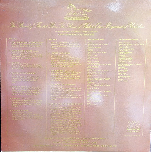 The Band Of The 1st Bn. The Prince Of Wales's Own Regiment Of Yorkshire : The Yorkies On Tour (LP, Album)