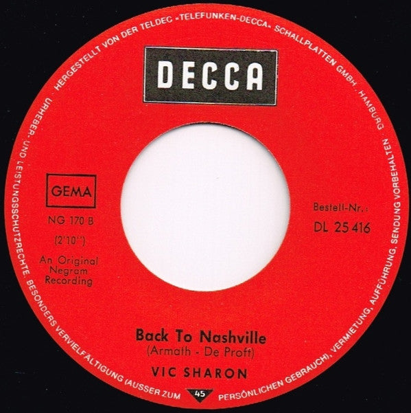 Vic Sharon : Baby, Baby, Please (7", Single)