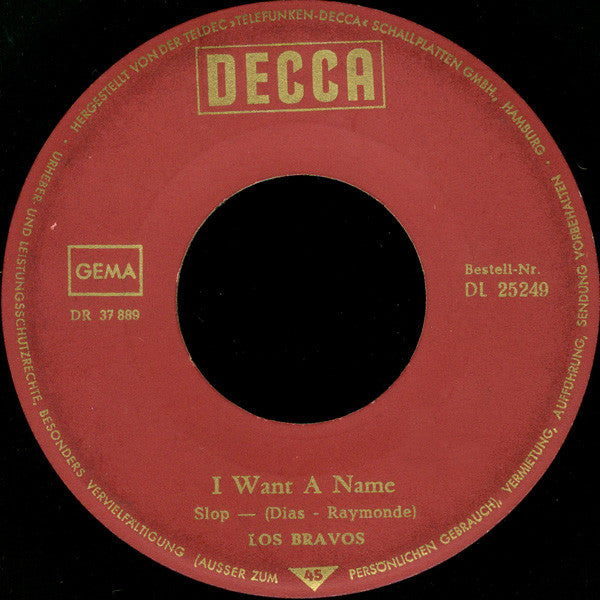 Los Bravos : Black Is Black (7", Single)