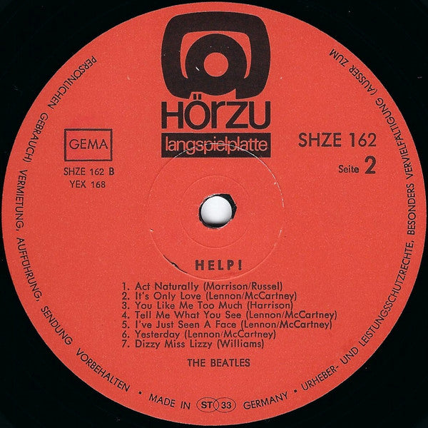 The Beatles : Help! (LP, Album, RE)
