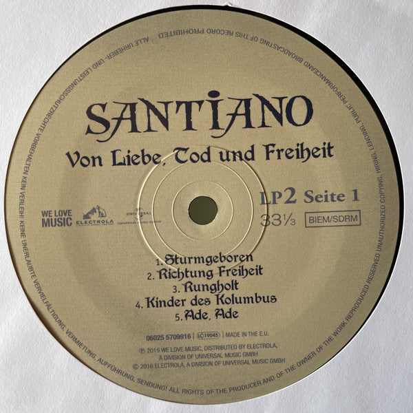 Santiano : Von Liebe, Tod Und Freiheit (2xLP, Album)