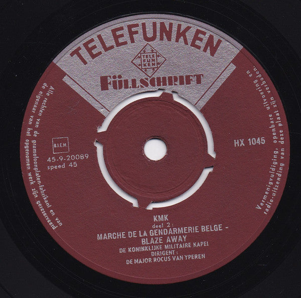 Koninklijke Militaire Kapel : Manoeurve Mars / Grenadiers Mars (7", EP)