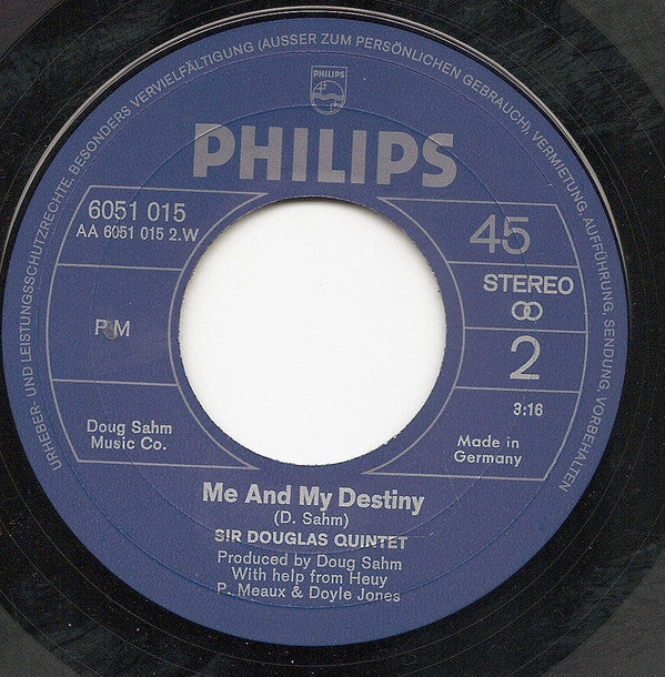 Sir Douglas Quintet : Wasted Days Wasted Nights (7", Single)