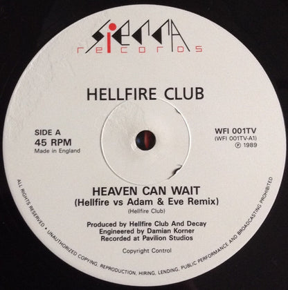 Hellfire Club : Heaven Can Wait  (12")