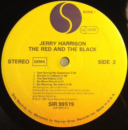 Jerry Harrison : The Red And The Black (LP, Album)