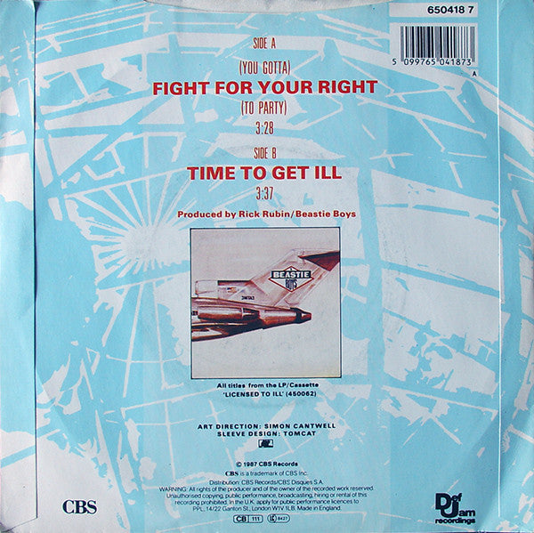Beastie Boys : Fight For Your Right (7", Single)